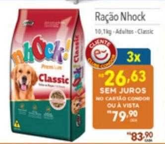 Supermercados Condor Ração Nhock oferta