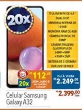 Supermercados Condor Celular Samsung Galaxy A32 oferta