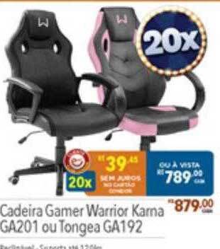Cadeira Gamer Warrior Karna Ga201 Ou Tongea Ga192