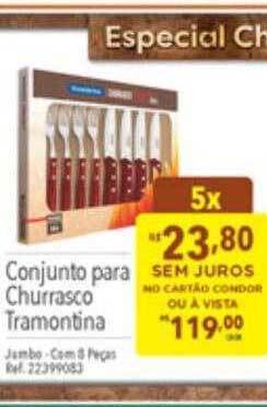 Supermercados Condor Conjunto Para Churrasco Tramontina oferta