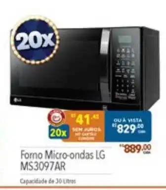 Forno Micro-ondas Lg Ms3097ar