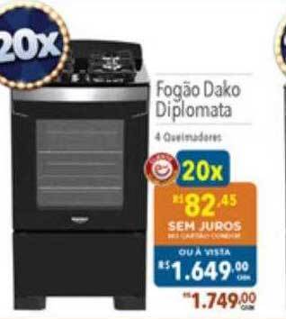 Supermercados Condor Fogão Dako Diplomata oferta