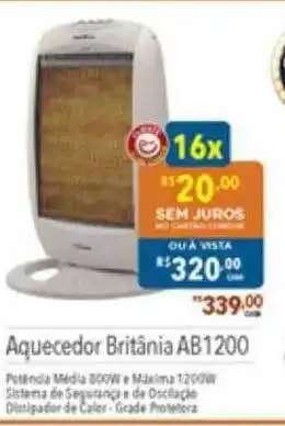 Supermercados Condor Aquecedor Britânia Ab1200 oferta