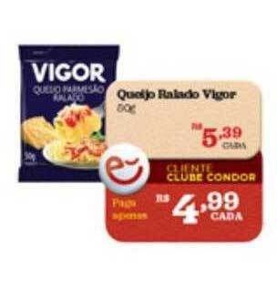 Supermercados Condor Queijo Ralado Vigor oferta