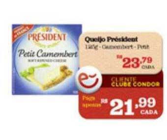 Supermercados Condor Queijo Président oferta