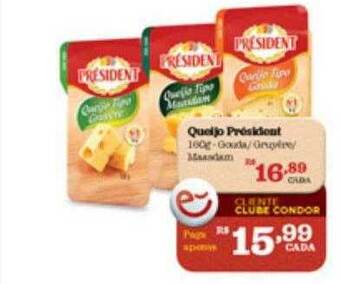 Supermercados Condor Queijo Président oferta