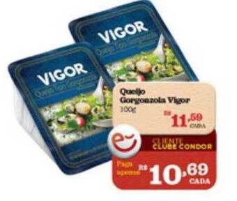 Supermercados Condor Queijo Gorgonzola Vigor oferta