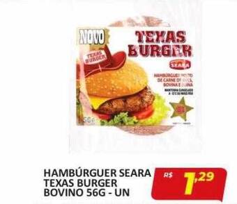 Verona Supermercados Hambúrguer Seara Texas Burger Bovino oferta