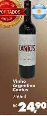 Big Box Vinho Argentino Cantus oferta