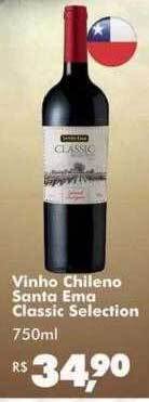 Big Box Vinho Chileno Santa Ema Classic Selection oferta