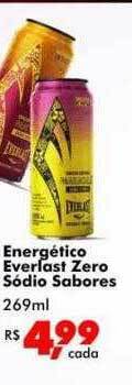 Big Box Energético Everlast Zero Sódio Sabores oferta