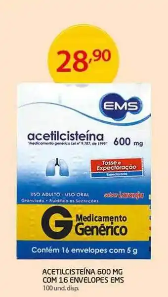 Aceticisteína Com 16 Envelopes Ems