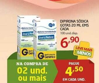 Dipirona Sódica Gotas Ems Cada