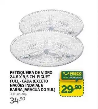 Petisqueira De Vidro 24.6 X 3.5 Cm Piguet Full