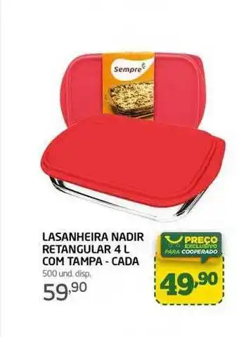 Cooper Lasanheira Nadir Retangular 4l Com Tampa oferta