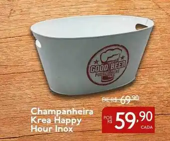 Champanheira Krea Happy Hour Inox