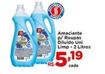 Shibata Supermercados Amaciante p/ Roupas Diluido Uni Limp 2L oferta
