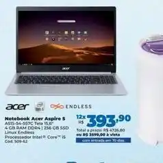 Lojas Becker Notebook ACER Aspire oferta