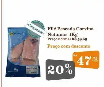 Mercadinhos São Luiz Filé Pescada Corvina Netumar oferta
