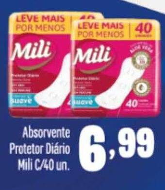 Rede Top Absorvente Protetor Diário Mili C 40 Un. oferta