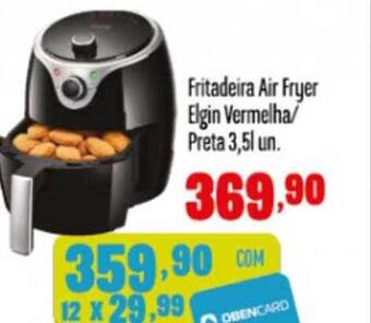 Rede Top Fritadeira Air Fryer Elgin Vermelha Preta oferta