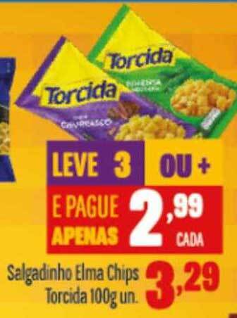 Rede Top Salgadinho Elma Chips Torcida oferta