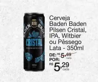 Cerveja Baden Baden Pilsen Cristal Ipa Witbier Ou Pêssego Lata