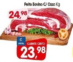 Cercadão Peito Bovino c/ Osso 1kg oferta
