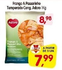 Cercadão Frango a Passarinho Temperado cong. Adoro 1kg oferta