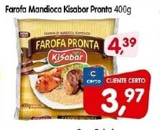 Cercadão Farofa Mandioca Kisabor Pronta 400g oferta