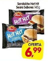 Cercadão Sanduiche Hot Hit Seara sabores 145g oferta
