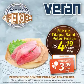Veran Supermercados File de Tilapia Saint Peter Fresca 100g oferta