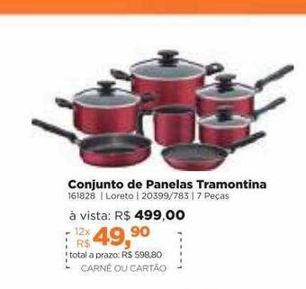 Lojas TaQi Conjunto De Panelas Tramontina oferta