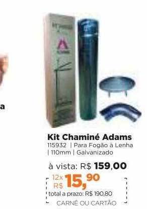 Lojas TaQi Kit Chaminé Adams oferta