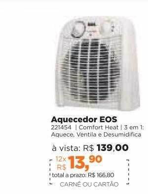 Lojas TaQi Aquecedor Eos oferta