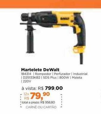 Lojas TaQi Martelete Dewalt oferta