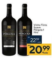 Vinho Tinto Suave Pergola 1L
