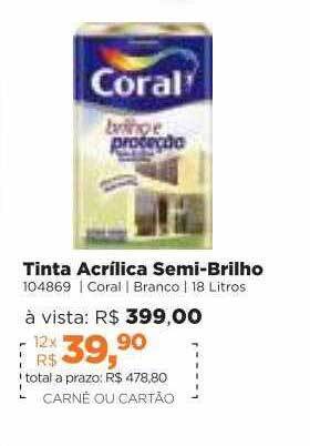 Lojas TaQi Tinta Acrílica Semi-brilho oferta