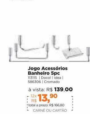 Jogo Acessórios Banheiro 5pc