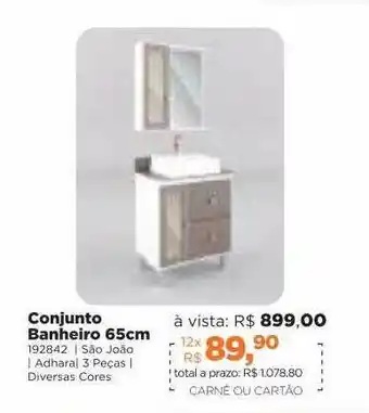 Lojas TaQi Conjunto Banheiro 65cm oferta