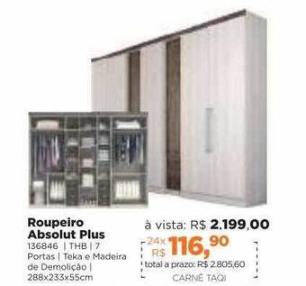 Lojas TaQi Roupeiro Absolut Plus oferta