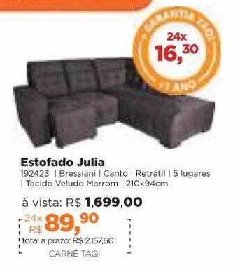 Lojas TaQi Estofado Julia oferta