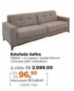 Lojas TaQi Estofado Safira oferta