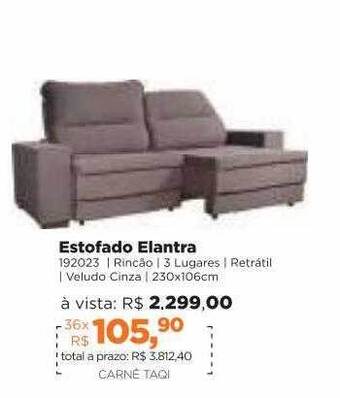 Lojas TaQi Estofado Elantra oferta