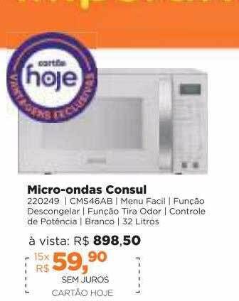 Lojas TaQi Micro-ondas Consul oferta