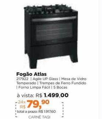 Lojas TaQi Fogão Atlas oferta