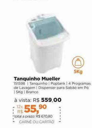 Lojas TaQi Tanquinho Mueller oferta