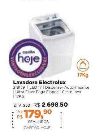 Lojas TaQi Lavadora Electrolux oferta