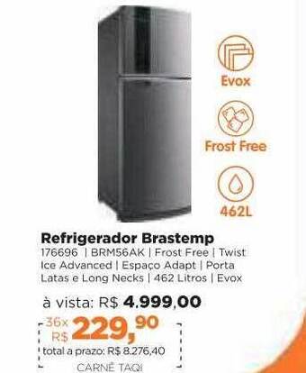 Lojas TaQi Refrigerador Brastemp oferta