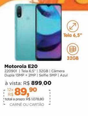 Lojas TaQi Motorola E20 oferta
